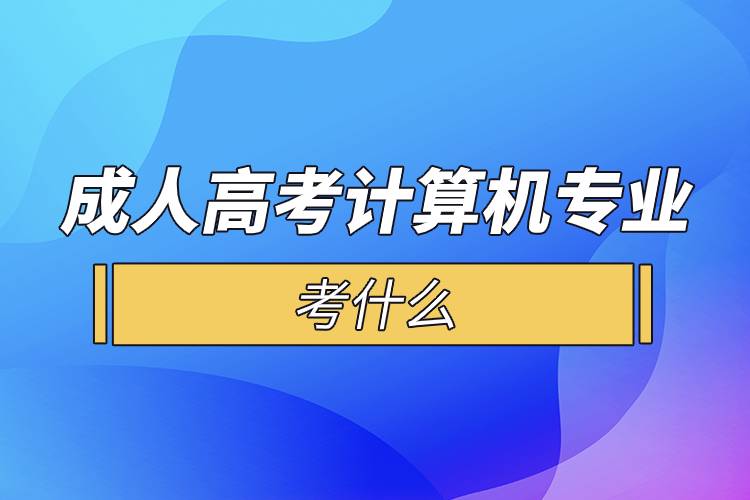 成人高考計(jì)算機(jī)專業(yè)考什么