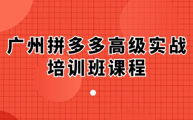 廣州拼多多高級實戰(zhàn)培訓班課程